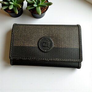 FENDI Womens Vintage Keyholder Striped Wallet